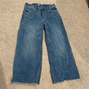 Whetherly Relaxed Wide-Leg Jeans in Blue Denim